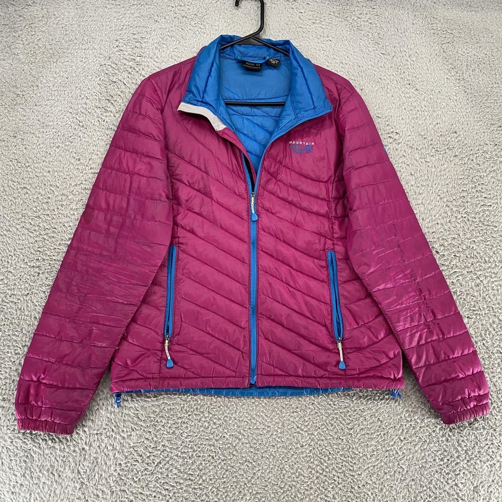 Mountain Hardwear Puffer Jacket Womens Medium Down Magenta Quilted Lightweight‎